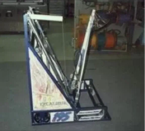 The Team 195 robot for the 1998 season, Excalibur.