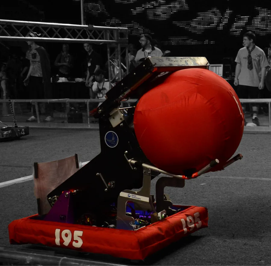 The Team 195 robot for the 2014 season, F-195 KnightHawk.