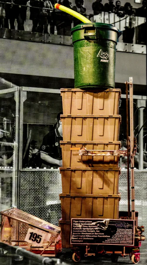 The Team 195 robot for the 2015 season, O.S.C.A.R..