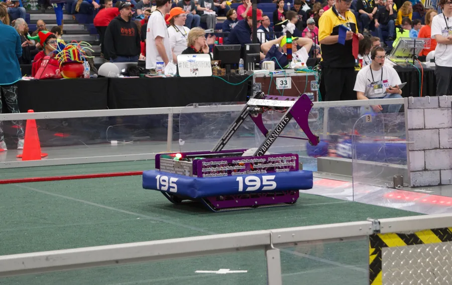 The Team 195 robot for the 2016 season, Knight Fury.