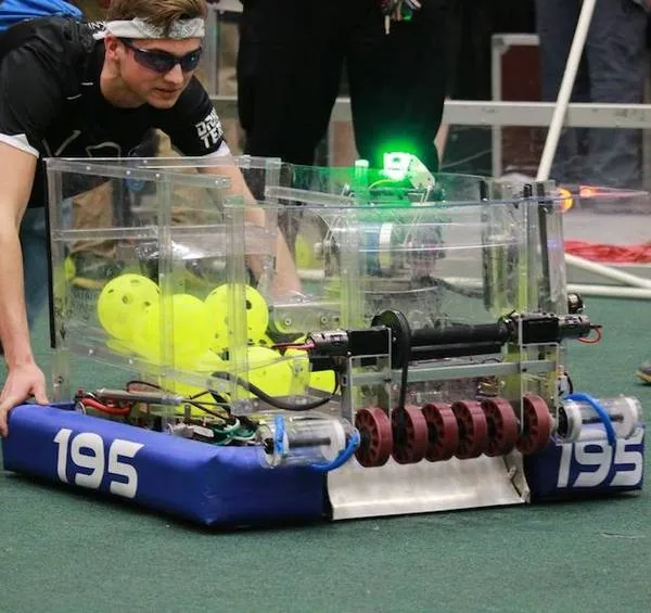 The Team 195 robot for the 2017 season, Knightro.